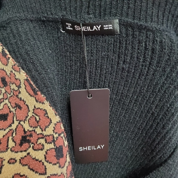 NWT | Sheilay Women's Leopard & Black Sweater - Picture 4 of 4